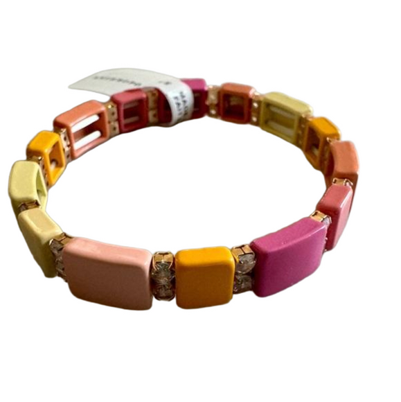 Anthropologie Jewelry - Anthropologie Rhinsetone Colored Stone Bracelet NWT | multicolor